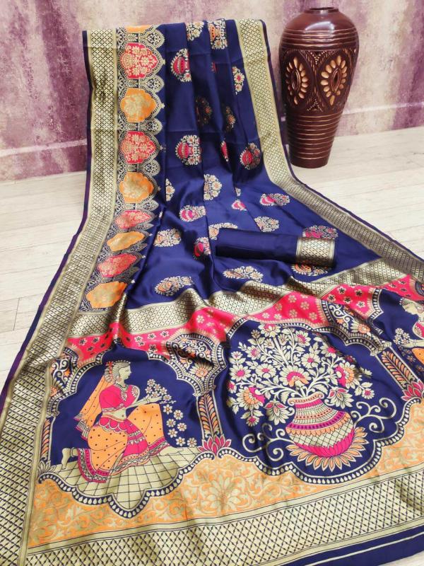 Vasundhra Silk Designer Banarasi Silk Saree Seller At Surat Textile Catalog (1)